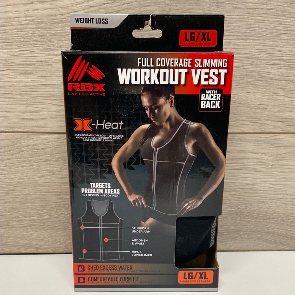 RBX Black Full Coverage Slimming Workout Weight loss  Vest